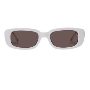 AIRE NWT Ceres V2 Rectangular Slim Sunglasses in Ivory White & Hazel Pink Tint